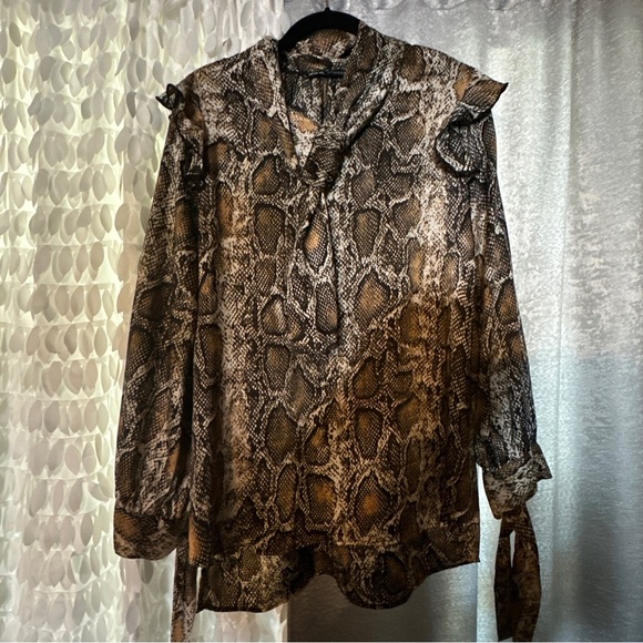 Zara Snake skin print blouse - Picture 6 of 11
